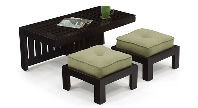 Caffino Coffee Table Set(Ebony&Green)
